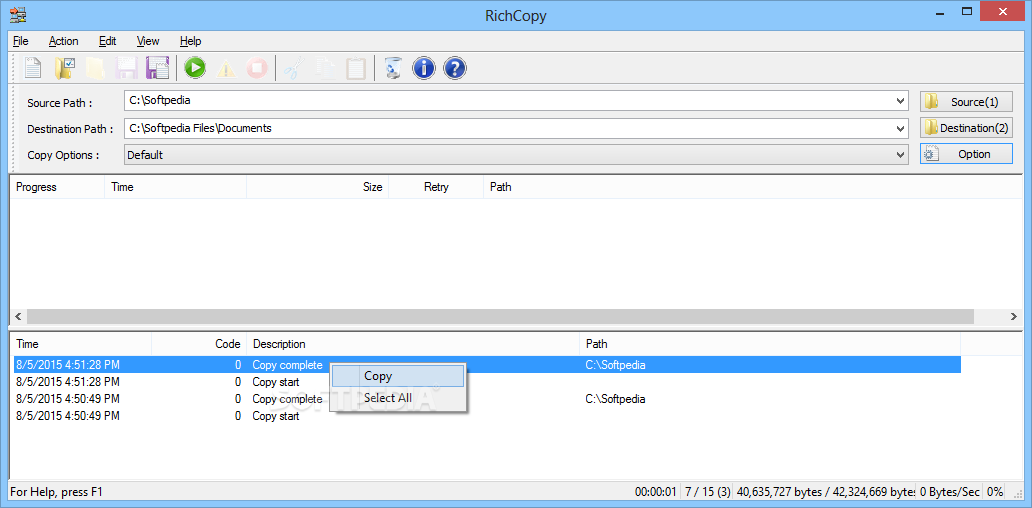 Microsoft RichCopy Interface (2009)